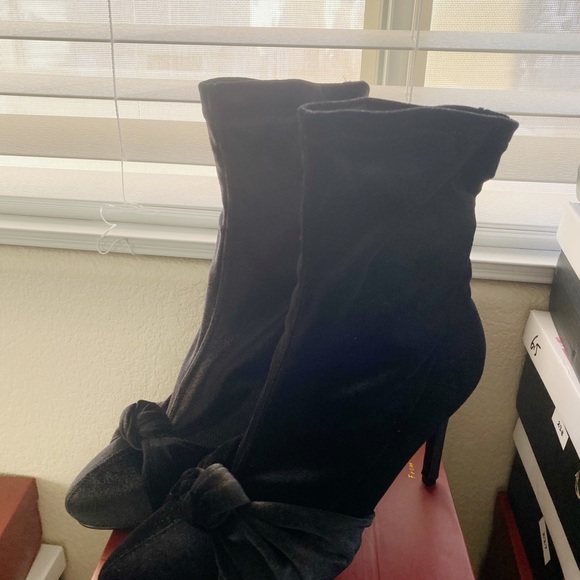 Women High Heels Sock Boots Mid Calf Party - Picture 1 of 2